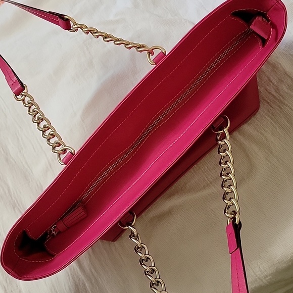 🌞H.P.🌞Dooney Bourke Pink w Gold Chain Handles - Picture 6 of 9